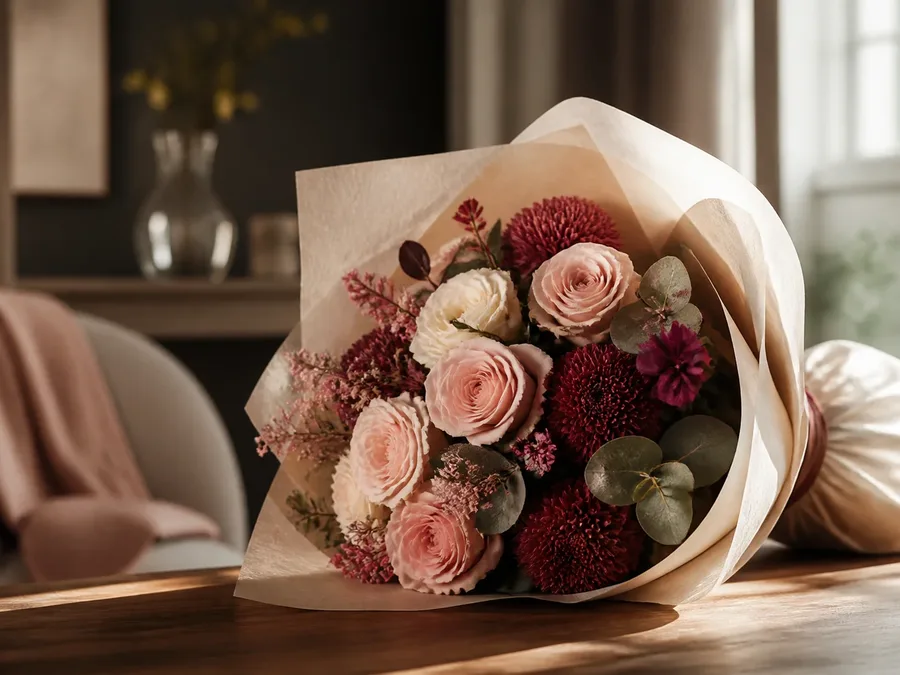 A fresh bouquet of roses